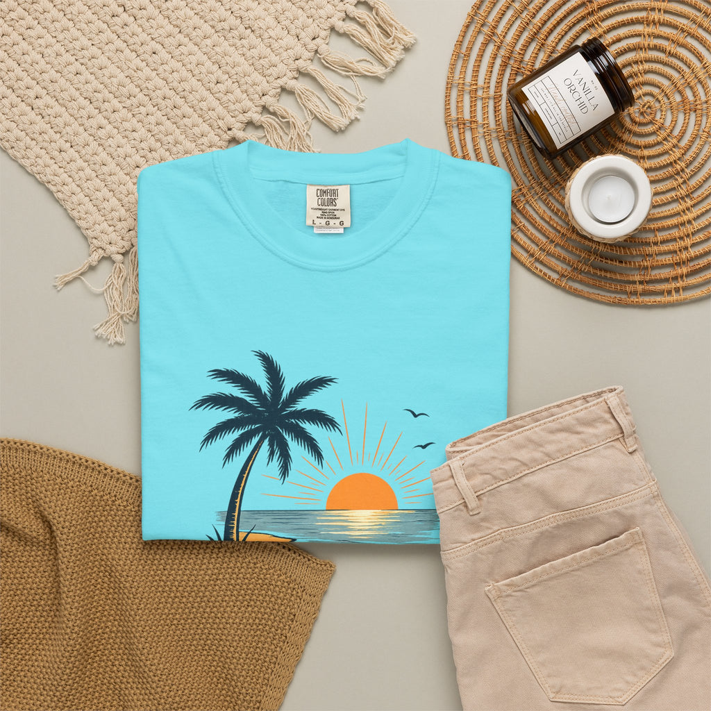 Endless Summer Beach T-Shirt — Sunset Palm Island Graphic Tee