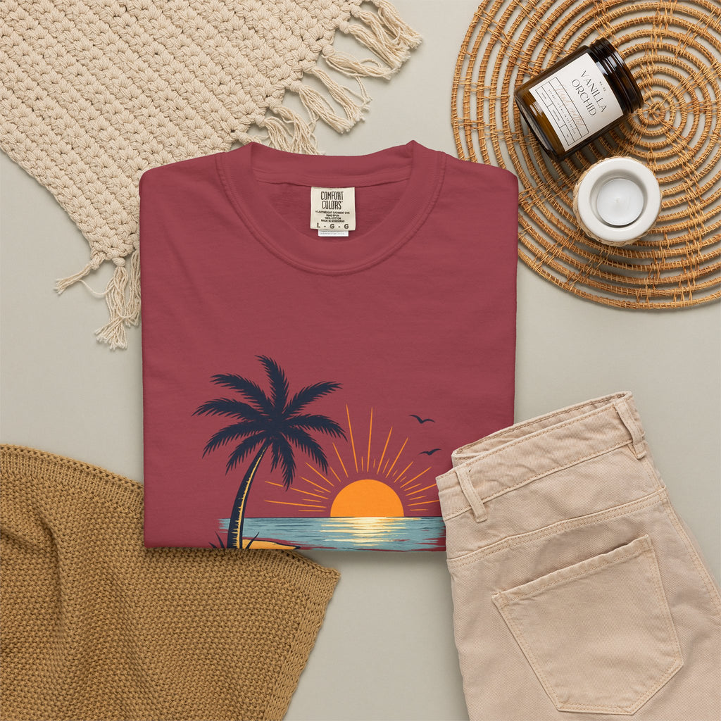 Endless Summer Beach T-Shirt — Sunset Palm Island Graphic Tee