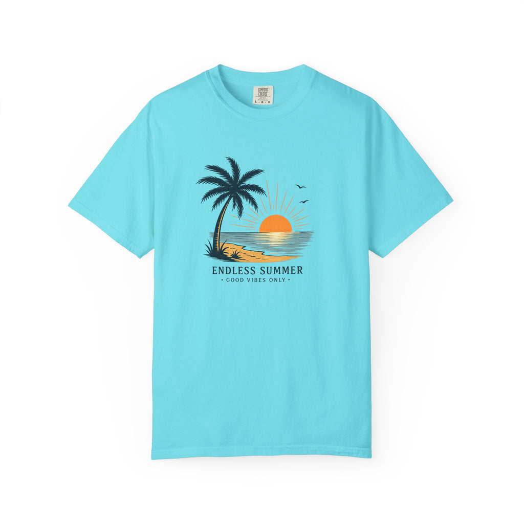 Endless Summer Beach T-Shirt — Sunset Palm Island Graphic Tee
