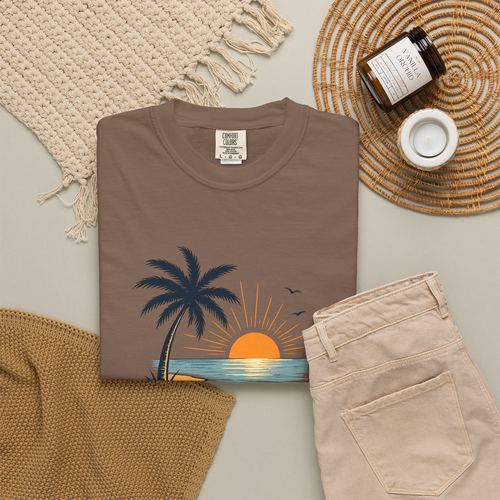 Endless Summer Beach T-Shirt — Sunset Palm Island Graphic Tee