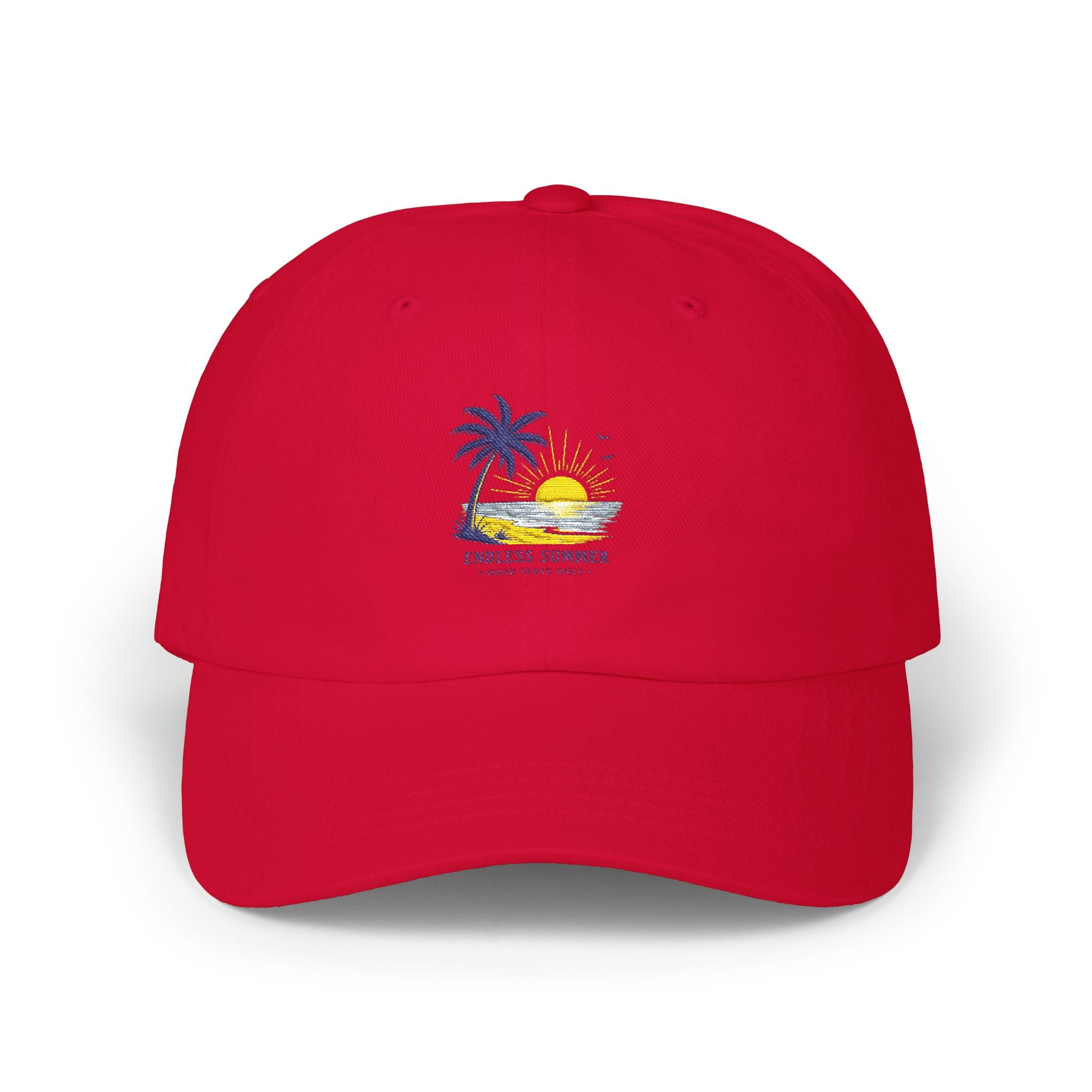 Dad Cap — 'Endless Summer' Palm Tree Beach Embroidered Hat