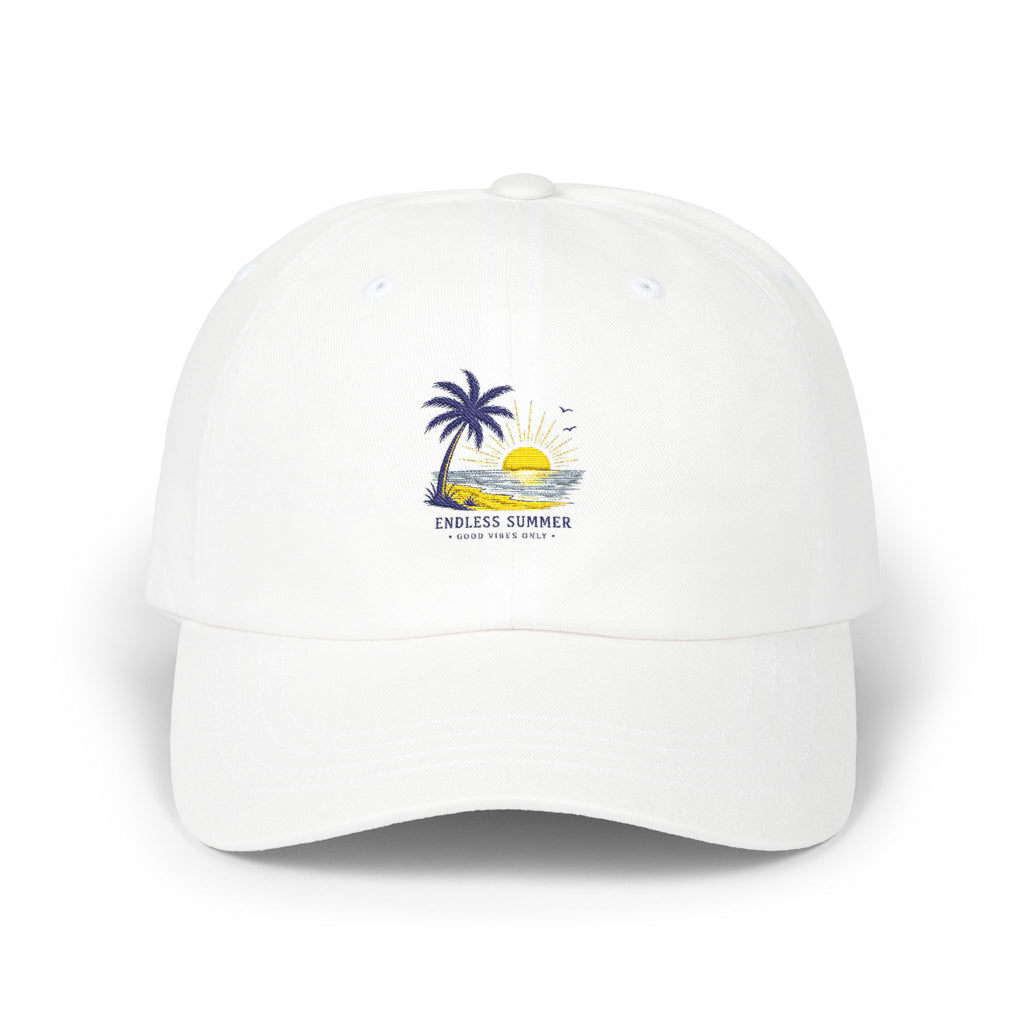 Dad Cap — 'Endless Summer' Palm Tree Beach Embroidered Hat