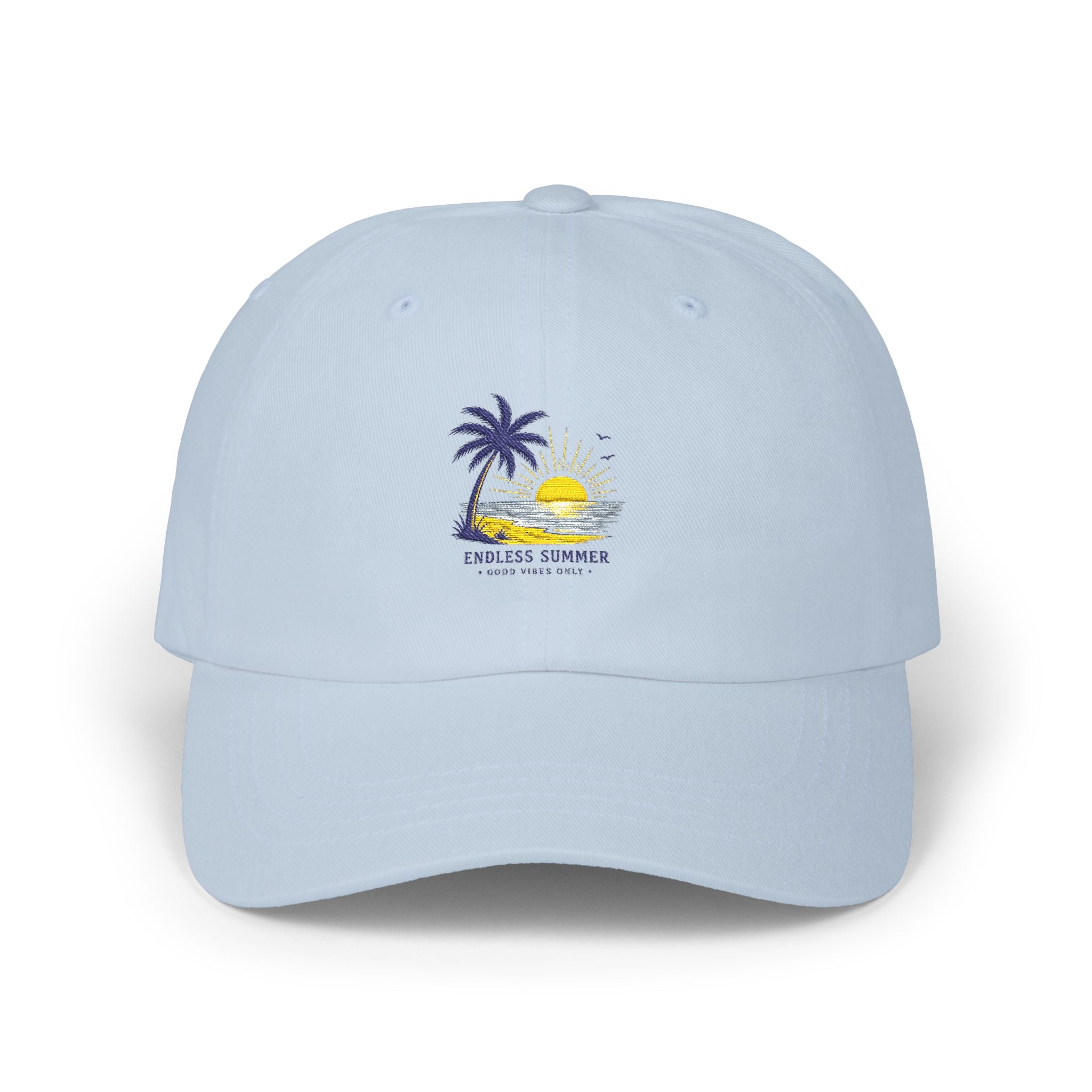 Dad Cap — 'Endless Summer' Palm Tree Beach Embroidered Hat