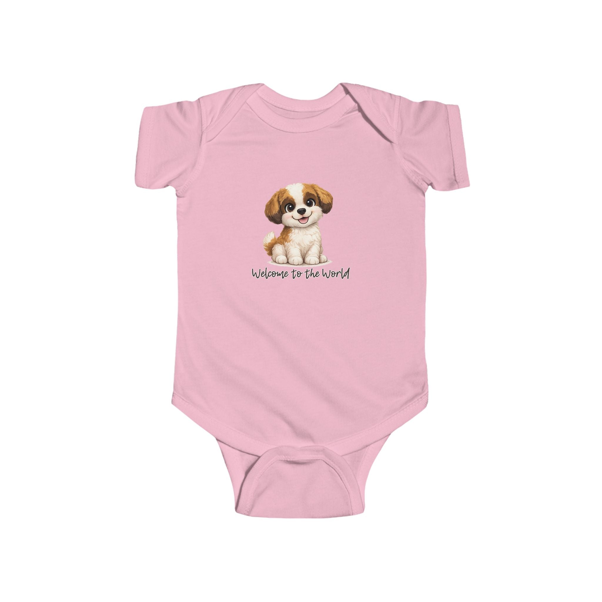 Baby Bodysuit — Cute Puppy "Welcome to the World" Newborn Onesie