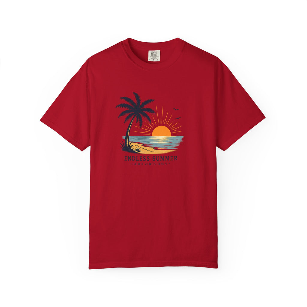 Endless Summer Beach T-Shirt — Sunset Palm Island Graphic Tee