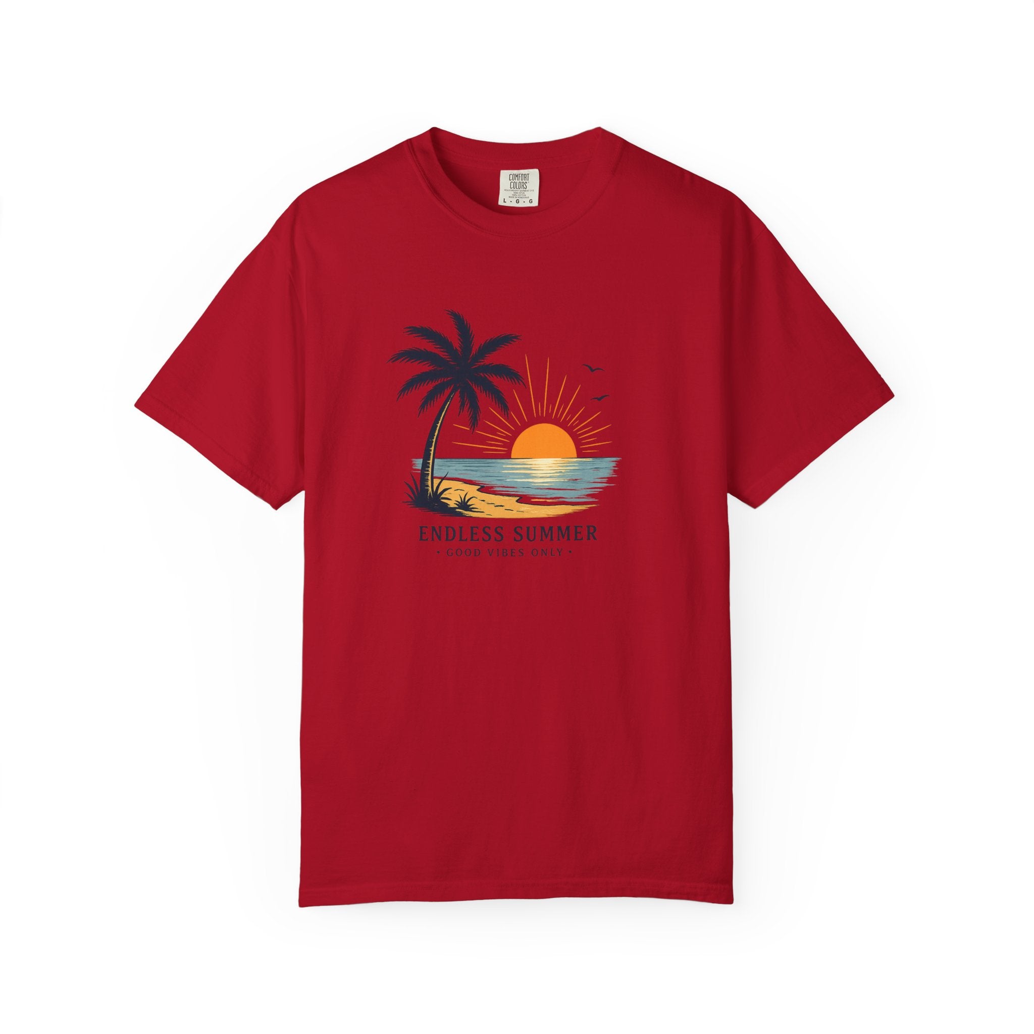 Endless Summer Beach T-Shirt — Sunset Palm Island Graphic Tee
