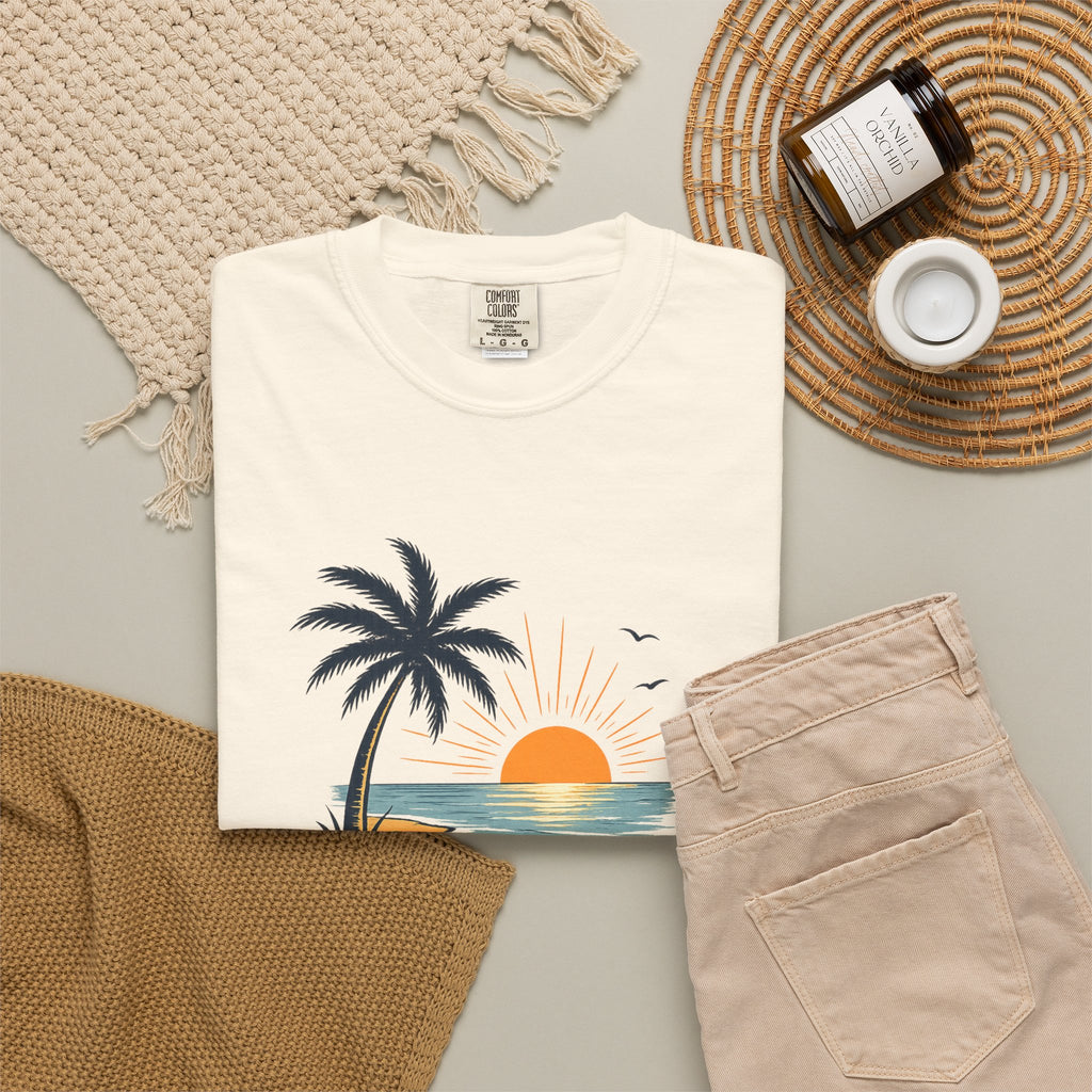 Endless Summer Beach T-Shirt — Sunset Palm Island Graphic Tee