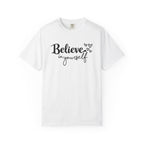 Believe in Yourself T-Shirt — Inspirational Graphic Tee with Hearts