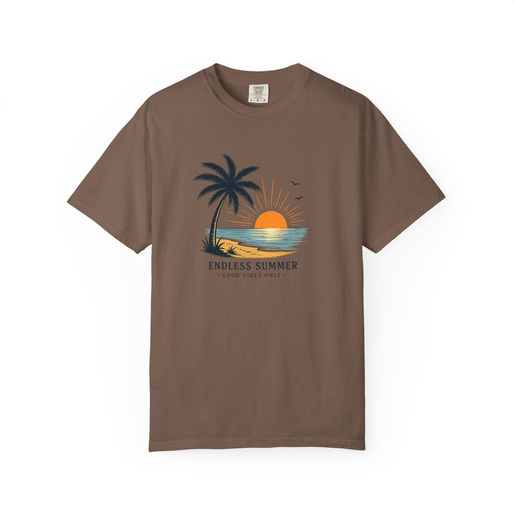 Endless Summer Beach T-Shirt — Sunset Palm Island Graphic Tee