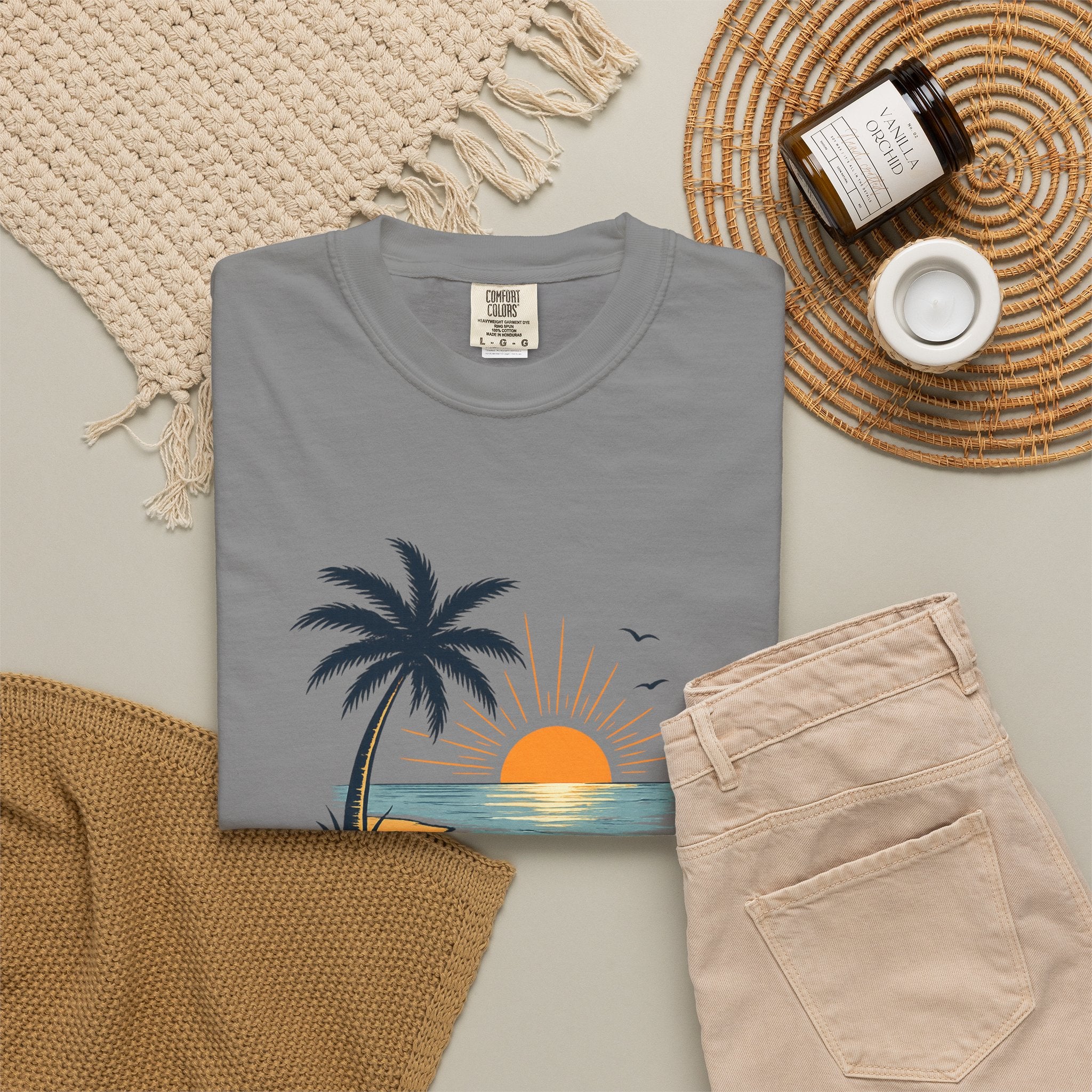 Endless Summer Beach T-Shirt — Sunset Palm Island Graphic Tee