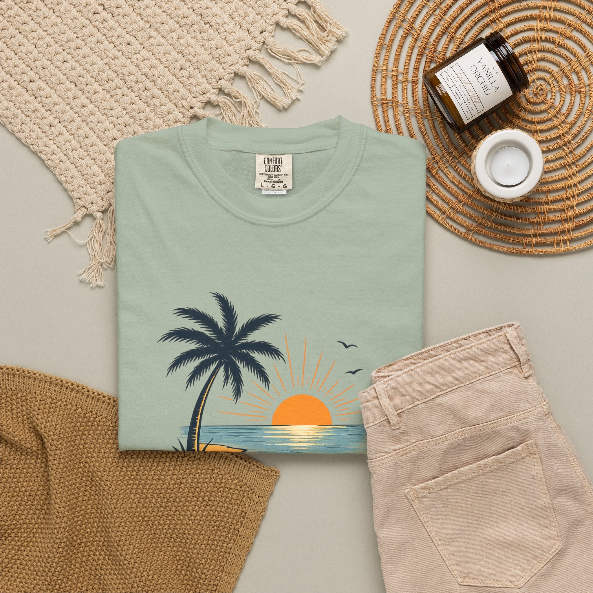 Endless Summer Beach T-Shirt — Sunset Palm Island Graphic Tee