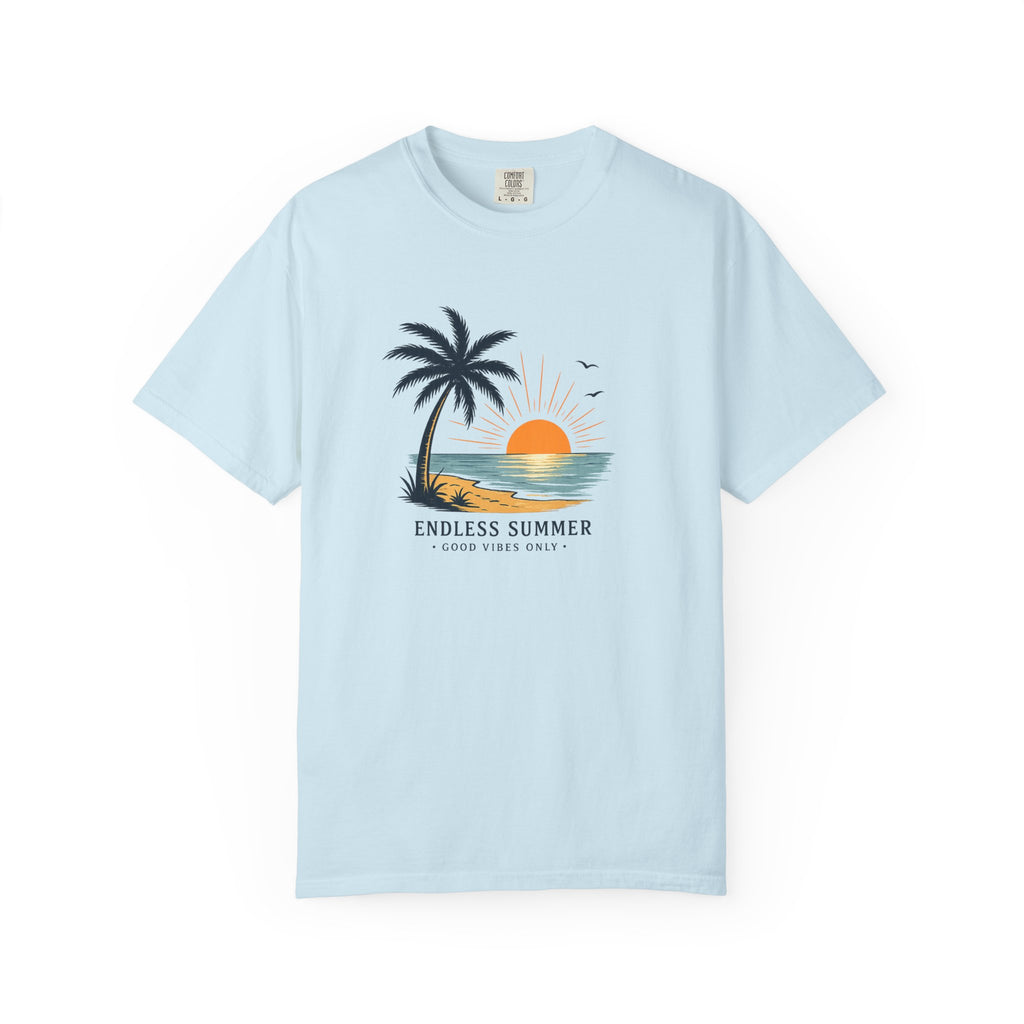 Endless Summer Beach T-Shirt — Sunset Palm Island Graphic Tee