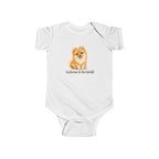 Infant Bodysuit – Cute Pomeranian "Welcome to the World" Newborn Onesie