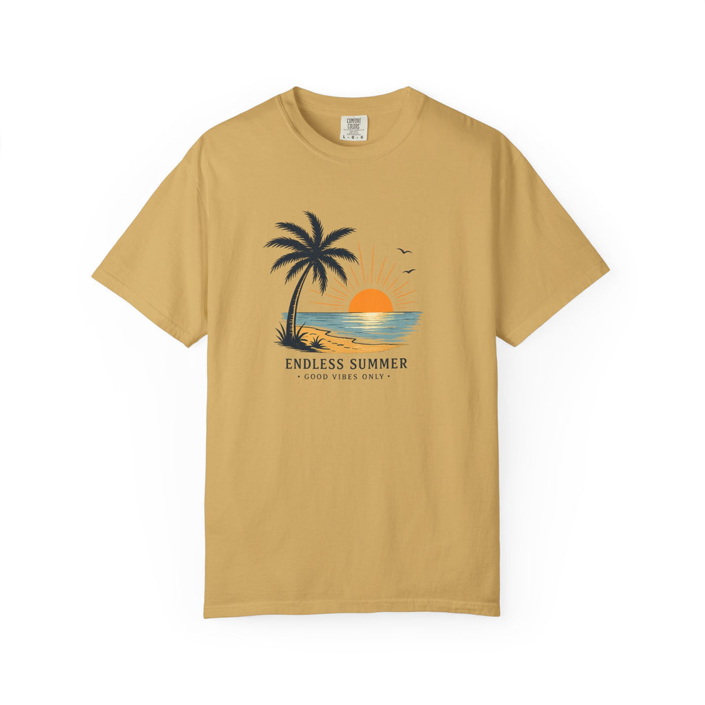 Endless Summer Beach T-Shirt — Sunset Palm Island Graphic Tee