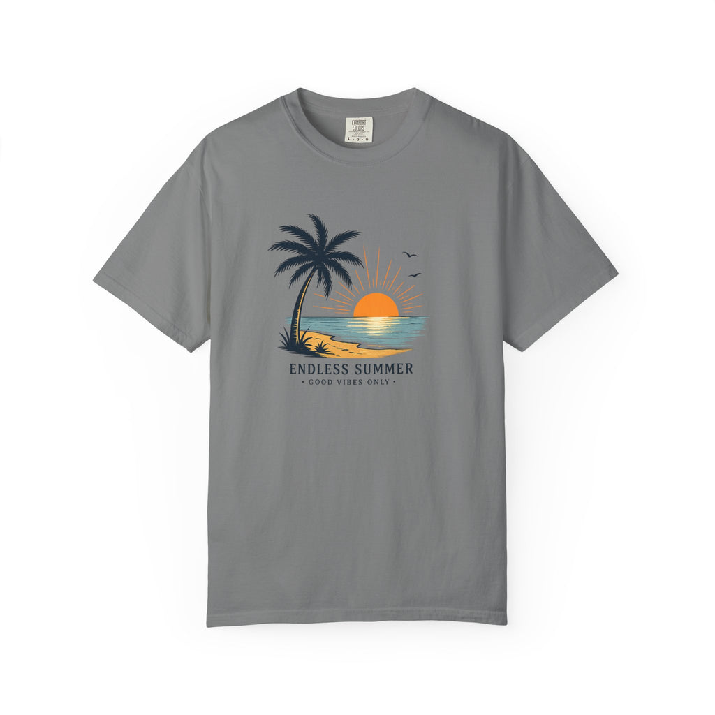 Endless Summer Beach T-Shirt — Sunset Palm Island Graphic Tee