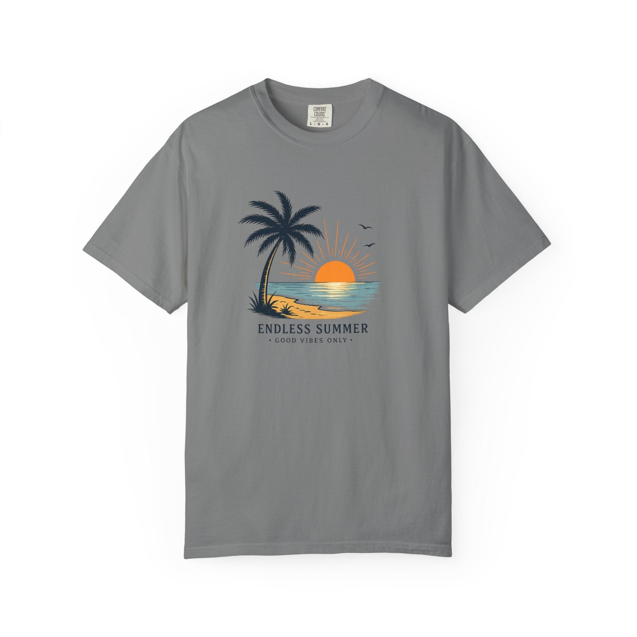 Endless Summer Beach T-Shirt — Sunset Palm Island Graphic Tee