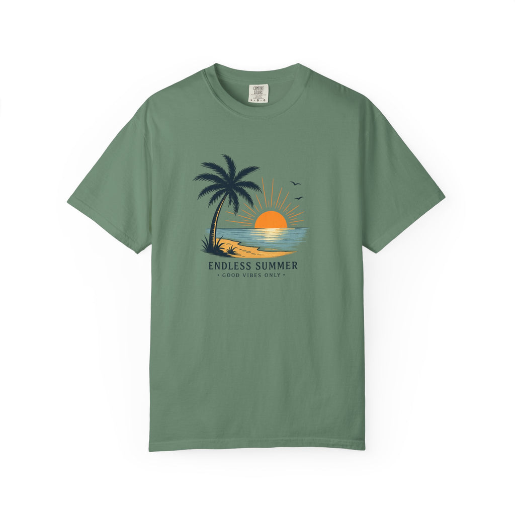 Endless Summer Beach T-Shirt — Sunset Palm Island Graphic Tee