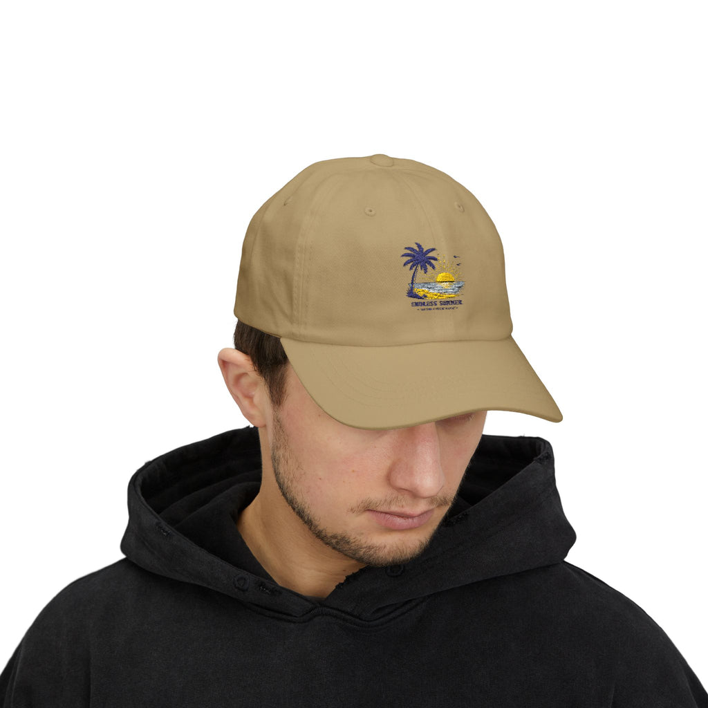 Dad Cap — 'Endless Summer' Palm Tree Beach Embroidered Hat