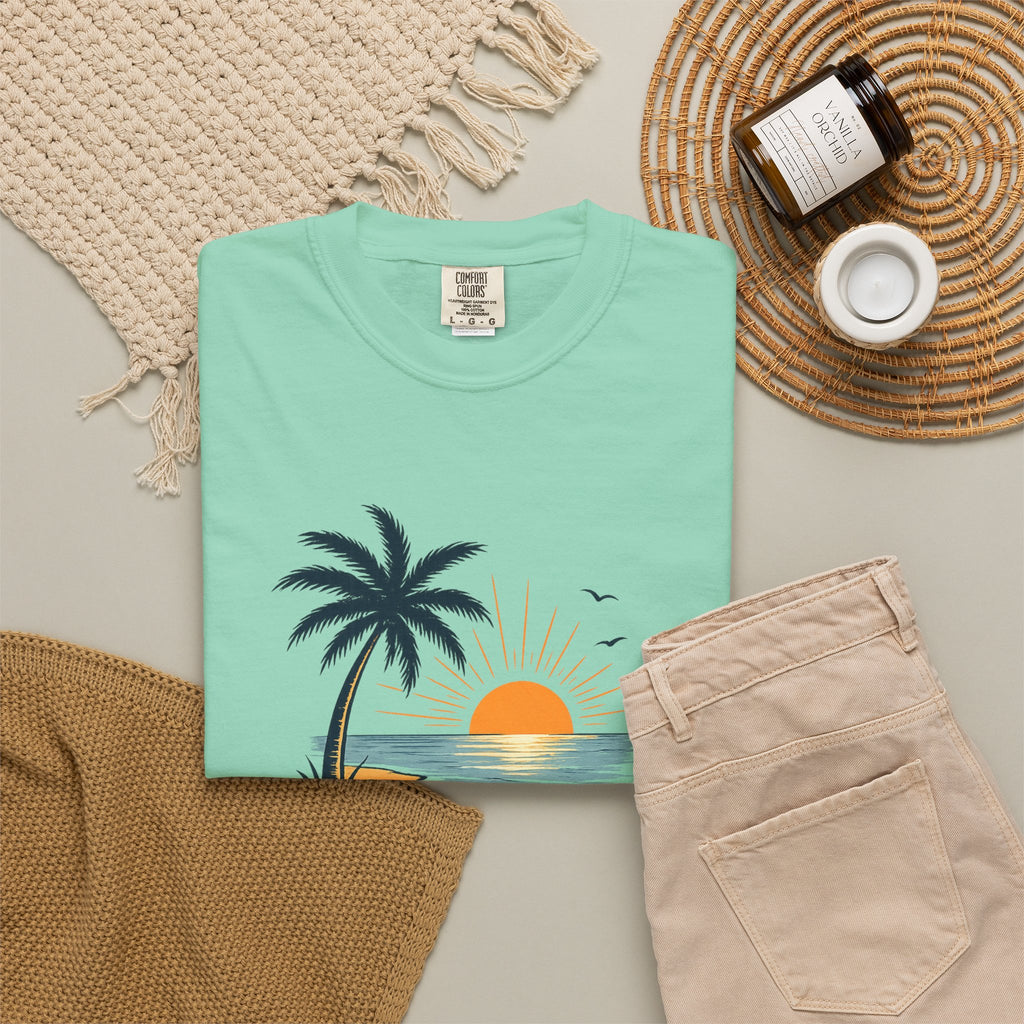 Endless Summer Beach T-Shirt — Sunset Palm Island Graphic Tee