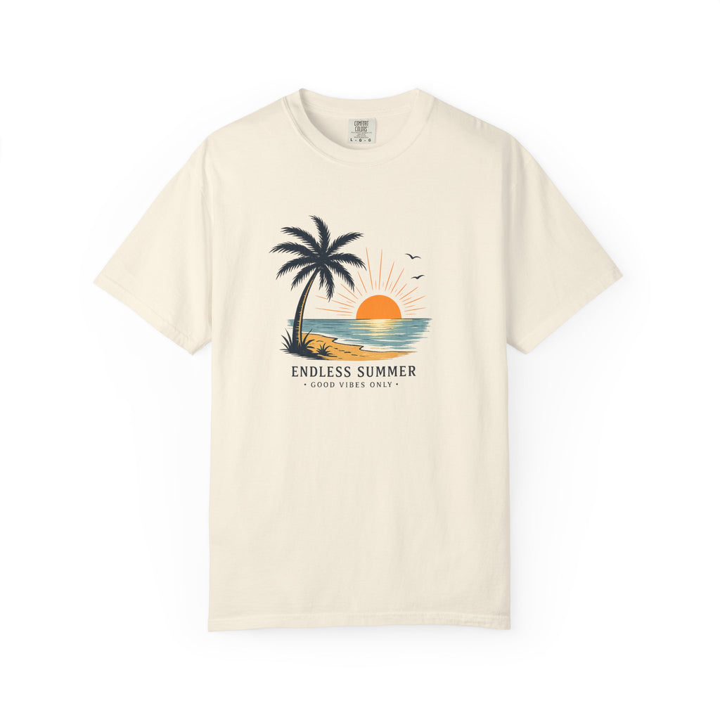 Endless Summer Beach T-Shirt — Sunset Palm Island Graphic Tee
