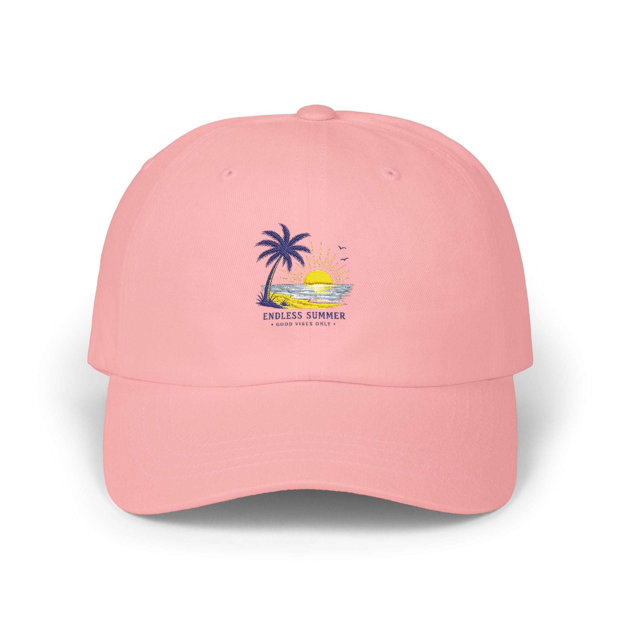 Dad Cap — 'Endless Summer' Palm Tree Beach Embroidered Hat