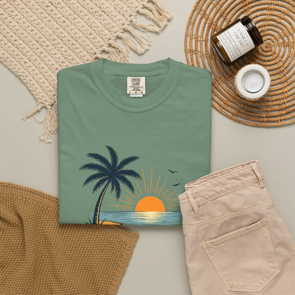 Endless Summer Beach T-Shirt — Sunset Palm Island Graphic Tee