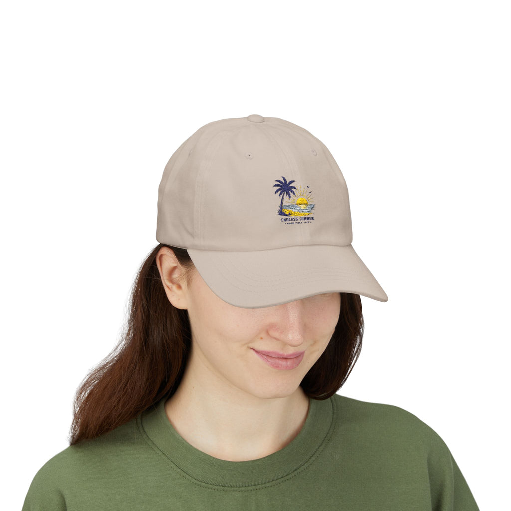 Dad Cap — 'Endless Summer' Palm Tree Beach Embroidered Hat