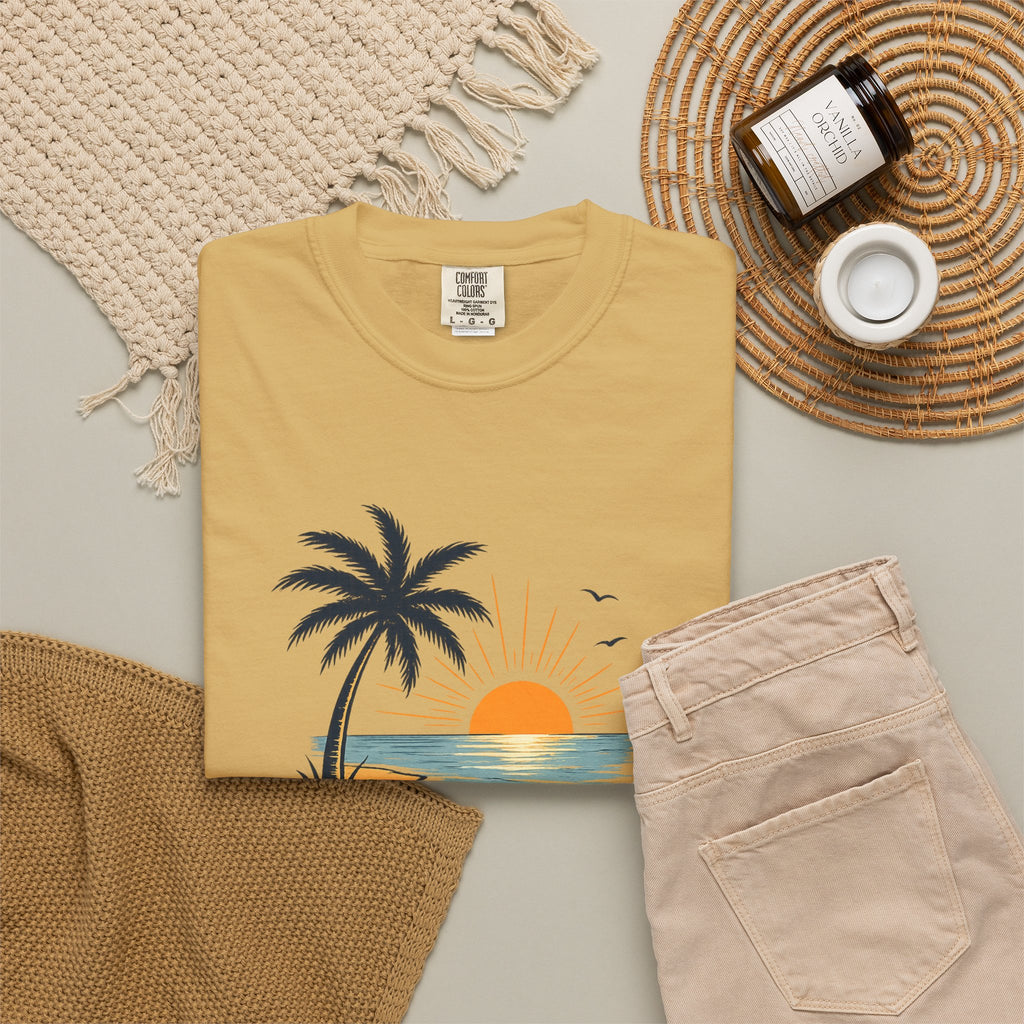 Endless Summer Beach T-Shirt — Sunset Palm Island Graphic Tee