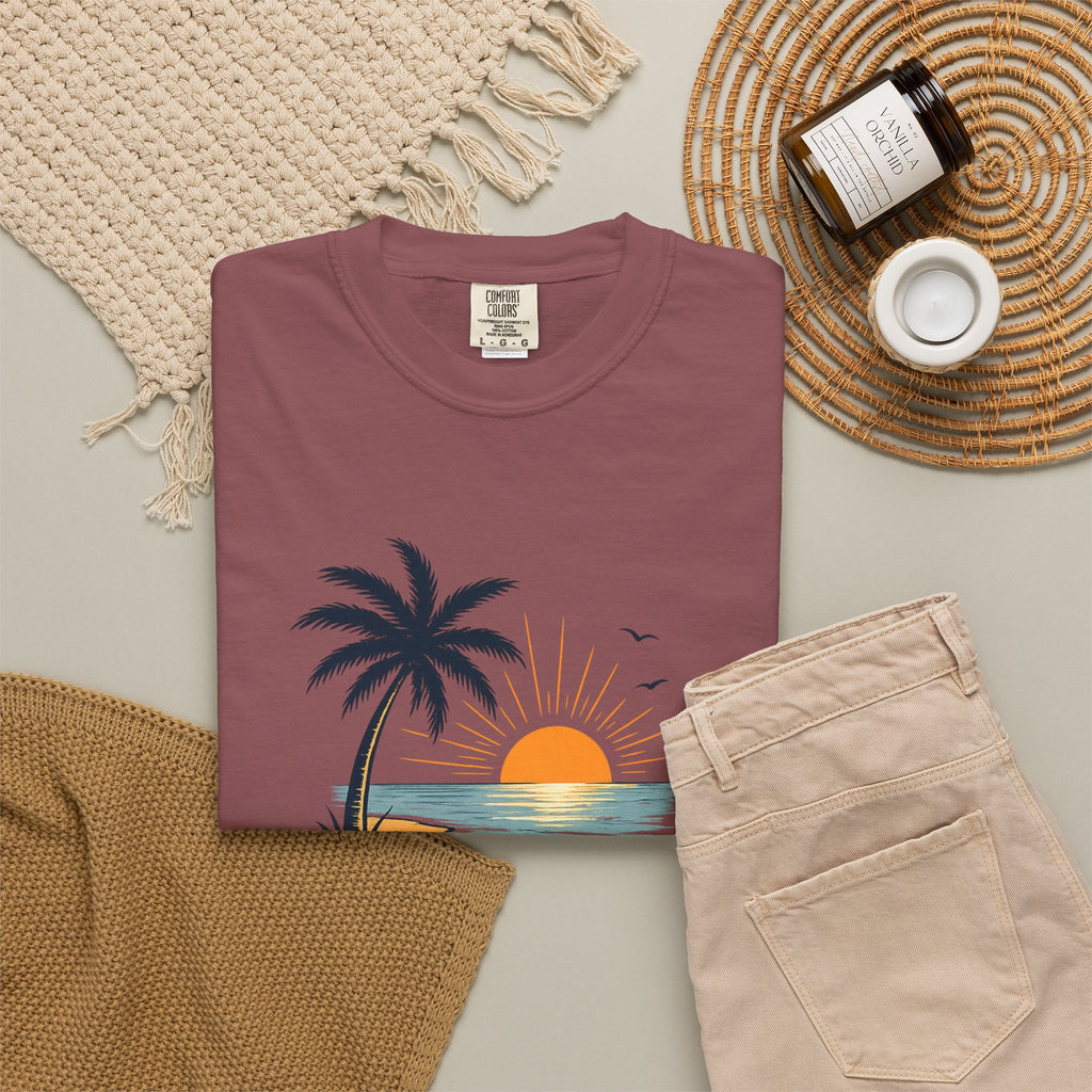 Endless Summer Beach T-Shirt — Sunset Palm Island Graphic Tee
