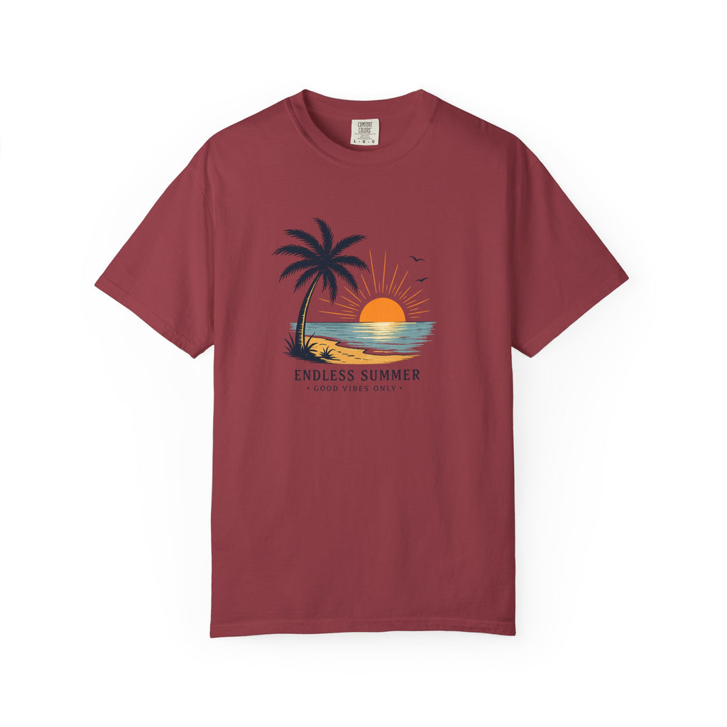 Endless Summer Beach T-Shirt — Sunset Palm Island Graphic Tee