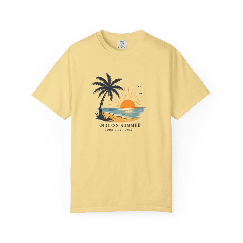 Endless Summer Beach T-Shirt — Sunset Palm Island Graphic Tee