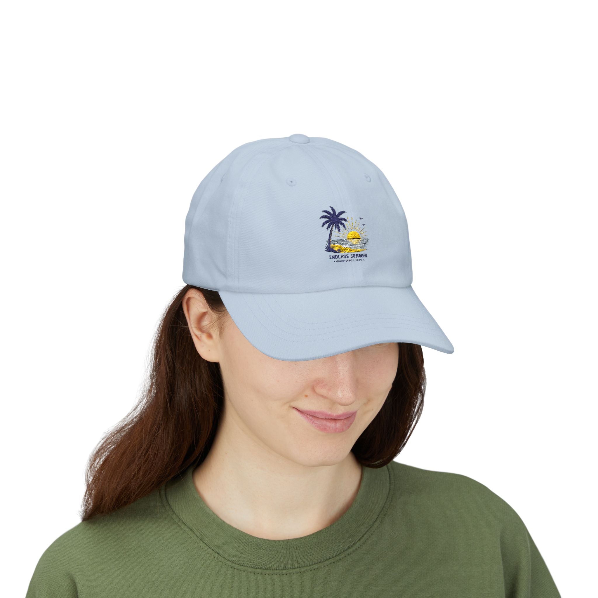 Dad Cap — 'Endless Summer' Palm Tree Beach Embroidered Hat