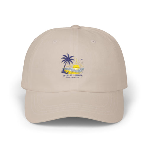 Dad Cap — 'Endless Summer' Palm Tree Beach Embroidered Hat